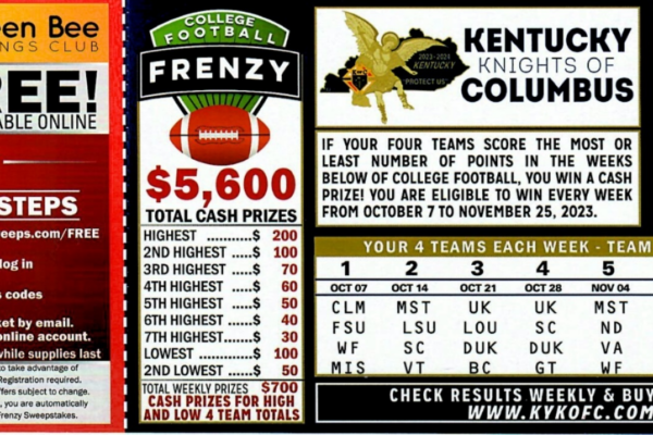 KY State Council Football Frenzy Sweepstakes